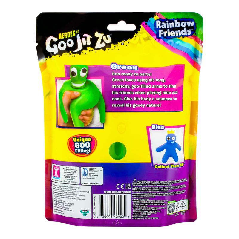 Boneco de brinquedo Heroes of Goo Jit Zu Rainbow Friends Green